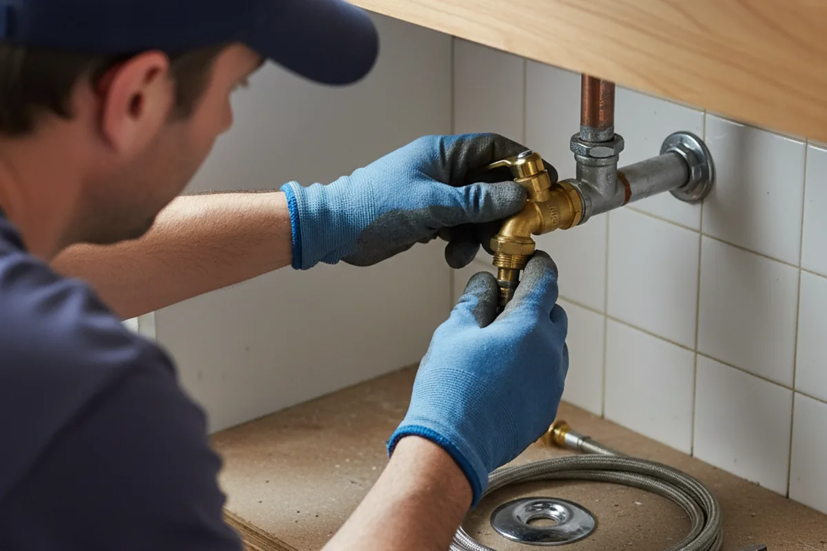 Shutoff valve and fitting work during Faucet and Fixture Repair in Calverton